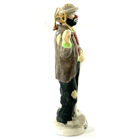 Emmett Kelly Jr Golfer Ornament Figurine Flambro 1990 Porcelain w/ Box 4” - Picture 3 of 7